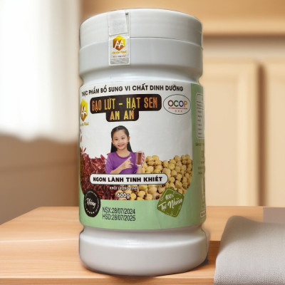 deal hời giá góc . Lon Bột gạo lứt-hạt sen-mè đen( bột gạo lứt ANAN) thay thế bửa ăn , chăm sóc sưc khỏe , xương khớp , giấc ngủ