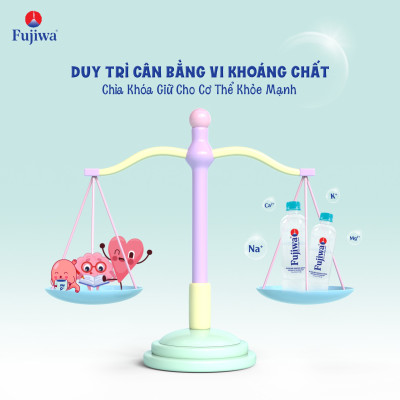 Thùng 12 Chai Nước Uống Ion Kiềm Cao Cấp Đóng Chai Fujiwa 1250ml - Nước uống Detox với Công Nghệ Điện Phân Ion Kiềm