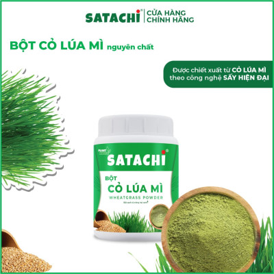 Bột Cỏ Lúa Mì nguyê n chấ t SATACHI. Tha nh lọc cơ thể, tăn g cườn g h ệ m iễn dịch, bổ m áu, ổn định đườ ng huy ết. Hộp 68g