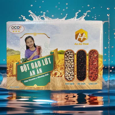 Bột gạo lứt-hạt sen-mè đen. ( Bột gạo lứt ANAN)  lượng đường thấp hữu cơ tự nhiên , thay thế bửa ăn , chăm sóc sức khỏe ,xương khớp và giấc ngủ