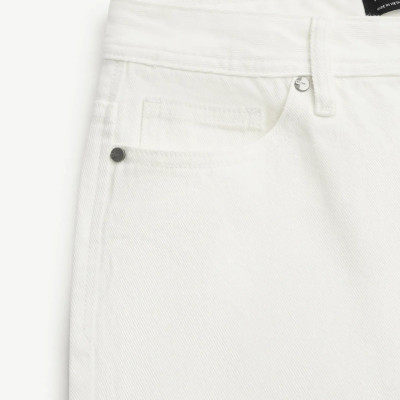 Quần denim nam / Quần jean màu Trắng thêu túi sau Form Straight cropped - RT 10S25DPA011 | ROUTINE CÀ MAU