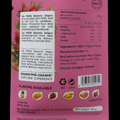 Thanh Long Sấy Dẻo La Petite Epicerie Saigon - 40g 