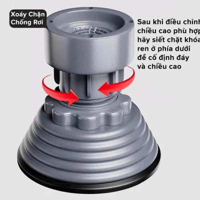 Bộ 4 chân đế cao su 722s chống rung tăng giảm máy giặt tủ lạnh tiện lợi phù hợp cho mọi loại máy