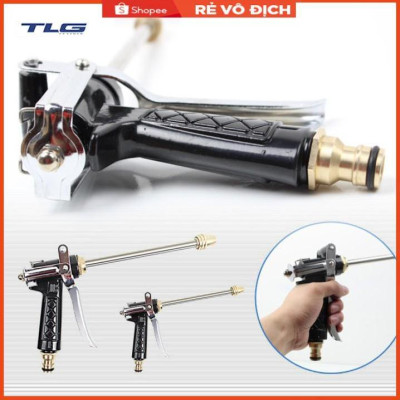 Bộ dây vòi xịt nước rửa xe, tưới cây . tăng áp 3 lần, loại 20m 206318 đầu đồng,cút,nối đen+ tặng đai