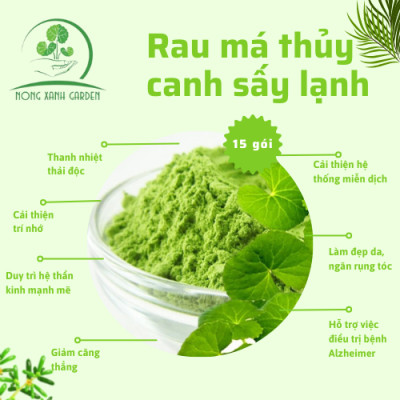 Nông Xanh Garden Combo 2 Hộp Bột Rau Má Thủy Canh Nguyên Chất + Nguyên Chất Có Đường Hộp 15 gói hòa tan uống liền, thanh nhiệt, làm đẹp 