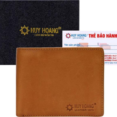 Ví Nam Da Bò Huy Hoàng HT2101 (12.5 x 9.5 cm) - Da