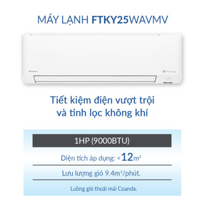 Máy lạnh Daikin Inverter 1.5 HP FTKY35WAVMV Mới 2022- Hàng chính hãng( Chỉ giao HCM)