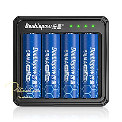 Pin sạc 1.5V AA Doublepow 2750mWh và bộ sạc nhanh L155 Hàng Chính Hãng