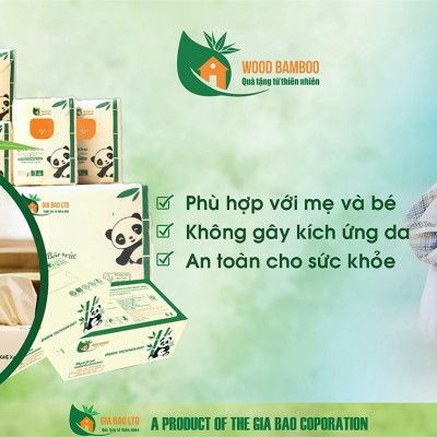 Hộp giấy rút  WOOD BAMBOO 180 tờ 2 lớp