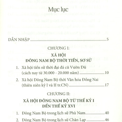 Xã Hội Đông Nam Bộ Từ Khởi Thủy Đến Đầu Thế Kỷ XXI