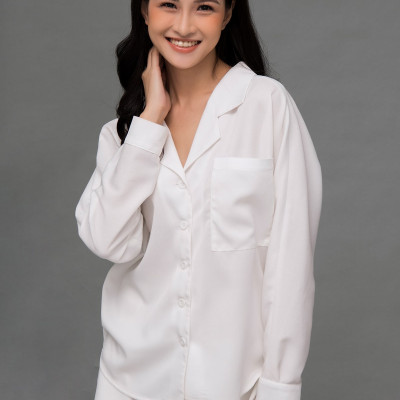 Áo Sơ Mi Nữ Lụa Xô Hàn Thời Trang Cổ Vest Maxivic, La Mộc - LM62174