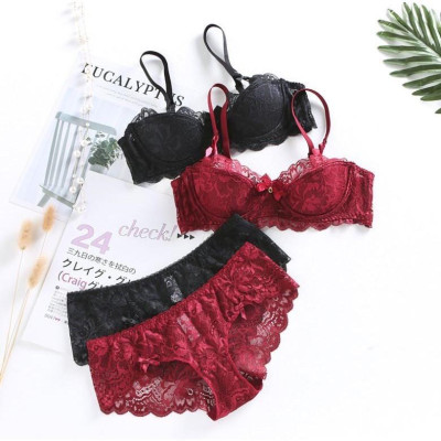 Bộ Đồ Lót Ren Mềm Có Gọng Đệm Mỏng Cup Ngang Sang Chảnh Hàng Loại Cao Cấp ( B391)