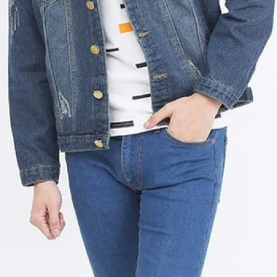 Áo khoác jean nam Titishop wash AKN278 