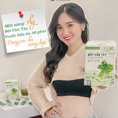 Bột cần tây nguyên chất Goce - 72g (24 gói x 3g) - Tan mỡ giảm cân