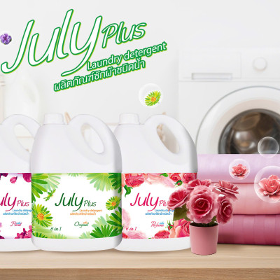N­ước giặt xả cao cấp July Plus 6 in1 3.5L - Hàng nội địa Thái Lan