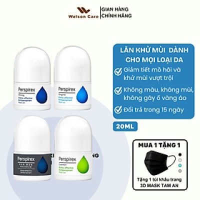 Lăn Nách Khử Mùi Perspirex Strong / Original / Comfort / For Men Cho Mọi Loại Da 20ml