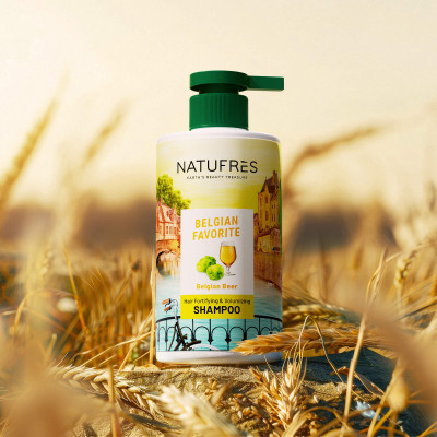 Dầu gội NATUFRÈS Belgian Favorite Bia Bỉ - Dưỡng tóc chắc khoẻ, bóng đẹp và dày bồng bềnh 250ml,450ml