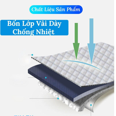 Bạt Che Nắng Kính Lái Ô Tô, Tấm Che Nắng Ô Tô 3 Lớp Tráng Bạc - Chống Nóng Cách Nhiệt Hiệu Quả