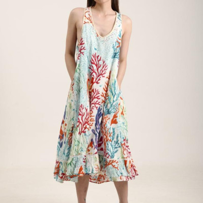 Maxi Cotton Đính Hạt Cao Cấp Isla Bonita