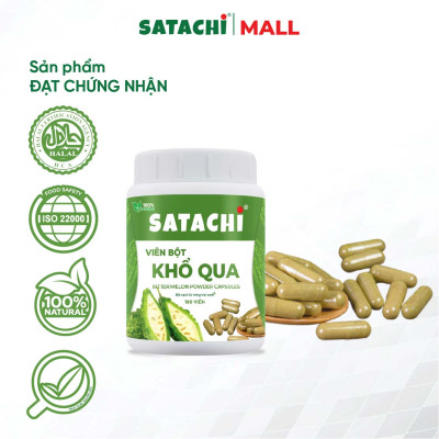 Viên Bột Khổ Qua Nguyên Chất SATACHI – 100% Từ Mướp Đắng – Dạng Viên Tiện Lợi – Hộp 180 viên