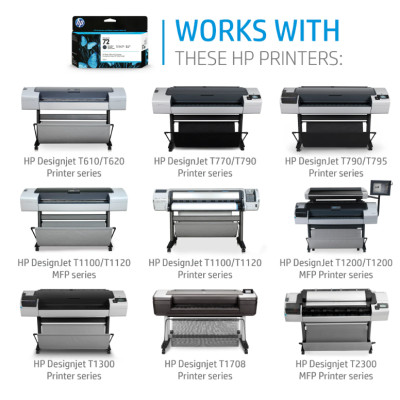 Mực in HP 72 130-ml Yellow DesignJet Ink Cartridge (C9373A) - Hàng chính hãng