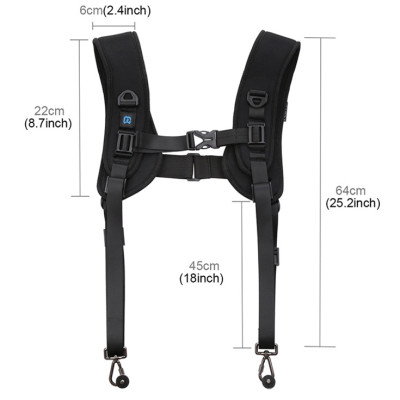 Dây đeo vai thao tác nhanh cho 02 máy ảnh Puluz PU6002, hàng chính hãng