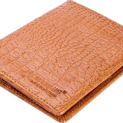 Ví Nam Vân Cá Sấu Kiểu Đứng Huy Hoàng HT2119 (12.5 x 10 cm) - Da Bò