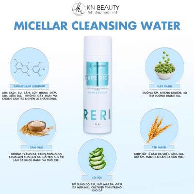 NƯỚC TẨY TRANG GẠO MICELLAR CLEANSING WATER KN BEAUTY– PURE RICE 120ML