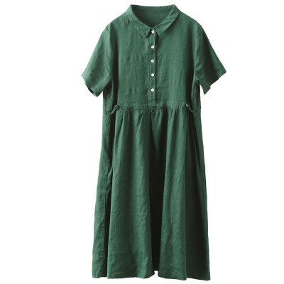 Đầm nữ suông chất linen mềm mát , có dây rút eo kèm túi 2 bên hông dễ mặc , phù hợp với mọi dáng Da215