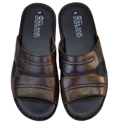 Dép Nam Quai Ngang HÀ NAM Da Bò Thật Cao Cấp DNA2115