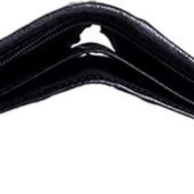 Ví Nam Da Cá Sấu Huy Hoàng HT2219 (12.5 x 10 cm) - Đen